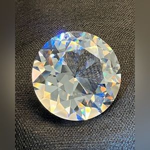 Swarovski Crystal Chaton Diamond Style 2 Inch Paperweight Old Logo 1976-1988